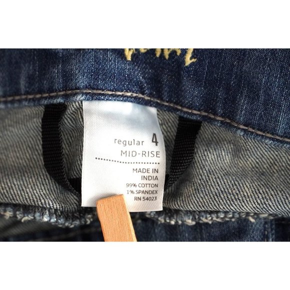Old Navy Jeans Womens Size 4 R The Flirt Mid Rise Stretch Blue Denim - Picture 9 of 9
